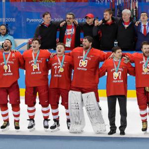 МОК оценил исполнение хоккеистами гимна России